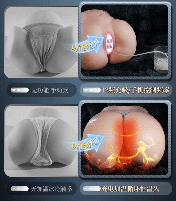 Jiuai Aircraft Cup App-Controlled Half-Body Masturbator with Warming and Vibration — detail image 6