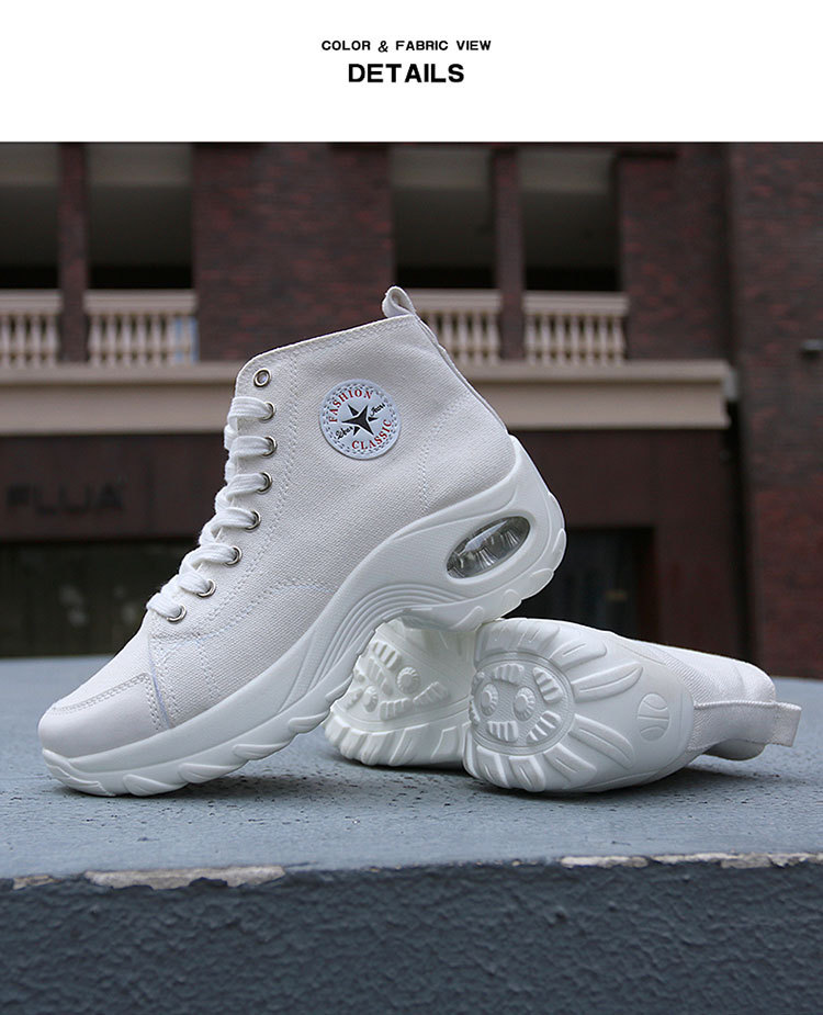 Women's Shoes canvas casual shoes lightweight thick soled height enhancing dad shoes breathable high top women's shoes all match white shoes for women_viptrois.com