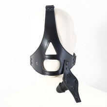 工厂黑色马具型阳具口塞 成人用品 跨境电商货源情趣面罩绑带批发