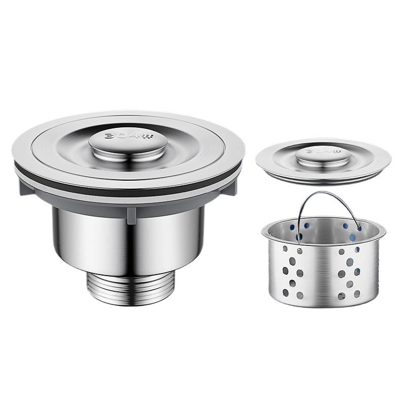 Cocina lavabo de verduras acero inoxidable desagüe fregadero accesorios de drenaje lavavajillas tapón de fuga conjunto completo de filtro