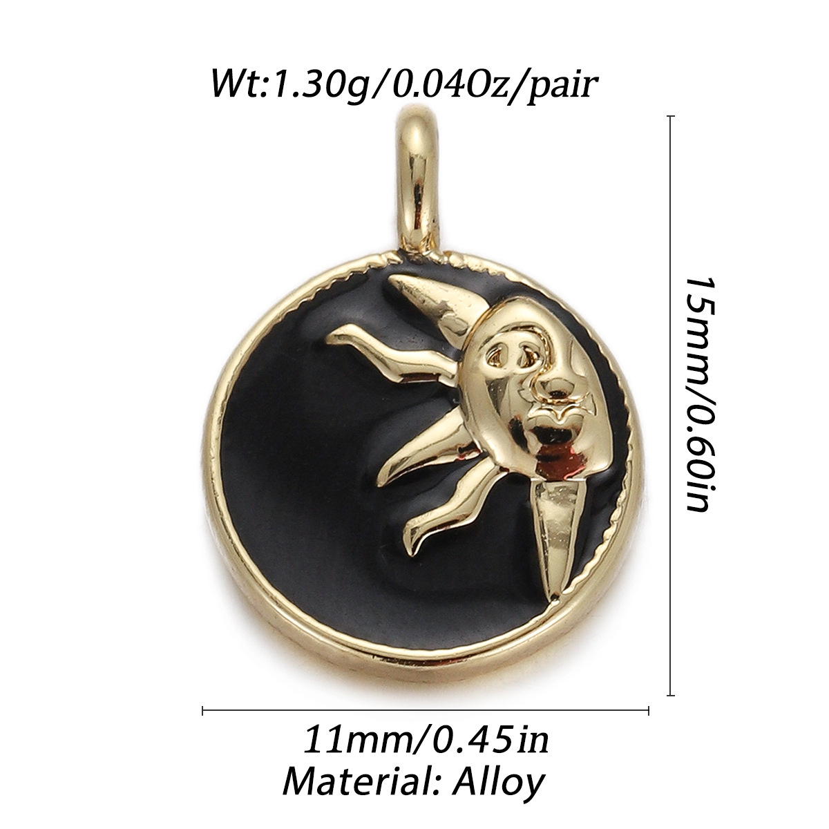 4g Weight Pendant Jewelry Making Type Gold Plated Plating Material 1 Piece Quantity Daily Occasion Copper Material Star, Heart Shape Pattern Women's Gender Enamel Design Simple Style Style 1 Piece Copper Gold Plated Star Heart Shape Pendant 3