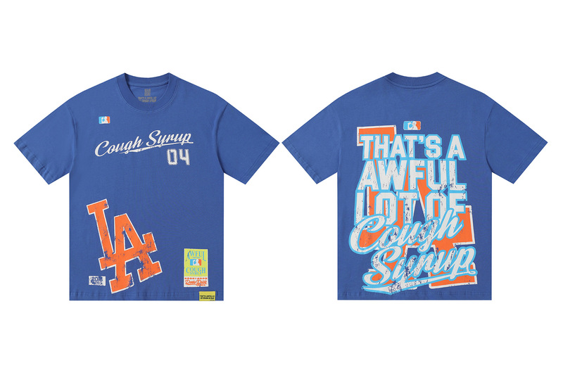 あれ。 SA AWFUL LOT OF COUGH SYRUP メンズ ヒップホップ ラップコラボ 半袖Tシャツ|undefined