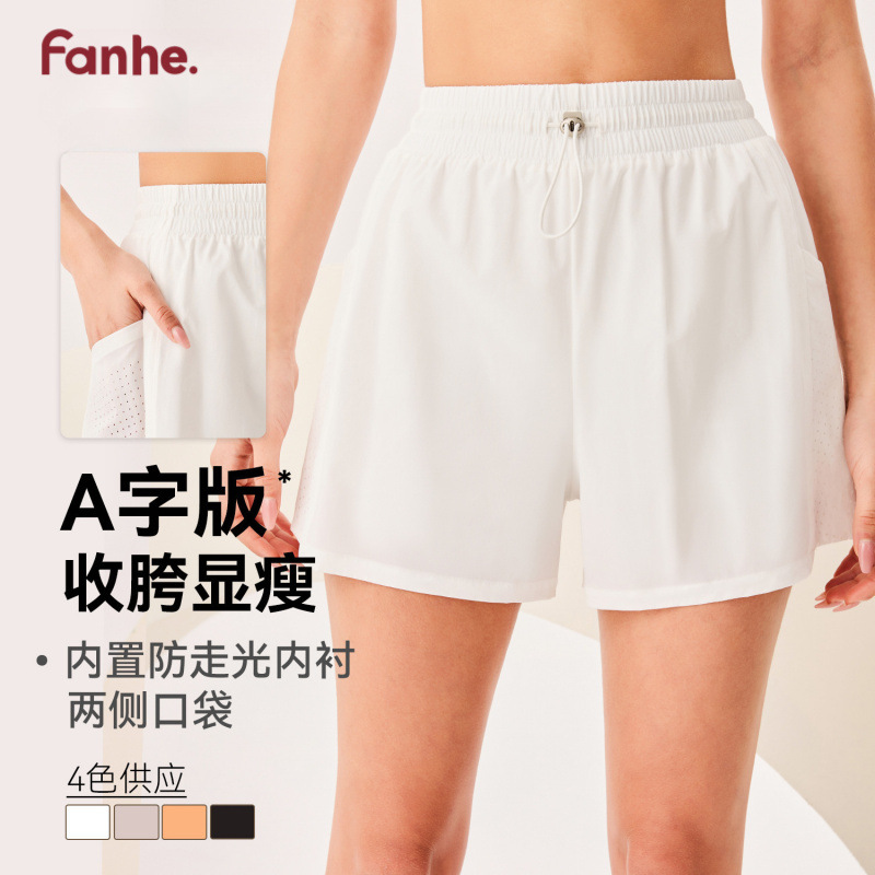 Pantalones cortos de gimnasio antiexposición para mujer, de tres cuartos de longitud, nuevos pantalones cortos deportivos de verano, pantalones cortos de entrenamiento de secado rápido para maratón profesional.