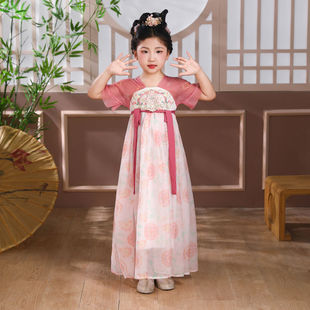 Hanfu Girls 2025 Summer New Chinese Style Princess Dress Children's National Style Fairy Ancient Costume Chinese Style