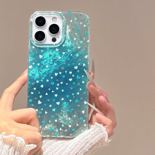 心中晕染大孔漩涡适用苹果17手机壳iphone15PROMAX保护套镭射壳16