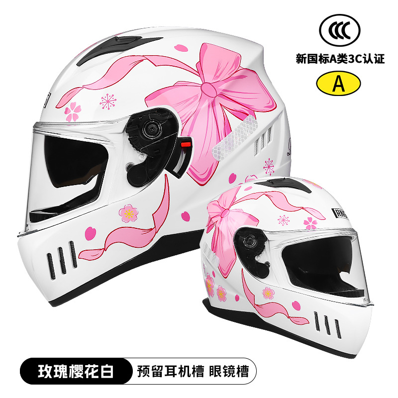 [Personalizado] nuevo casco de motocicleta certificado por la norma nacional 3C doble lente de casco completo motocicleta eléctrica motocicleta eléctrica