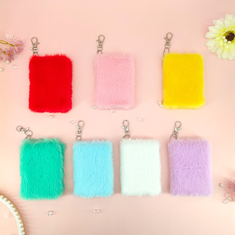 Mini A7 Cute Candy-Colored Plush Small Notebook High-Quality Dowling Paper Blank Inner Pages Pocket Notebook
