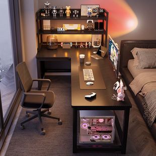 Corner Gaming Table Computer Table Desktop Home Desk Bookshelf Bedroom Corner Table Office Desk Double Gaming Table