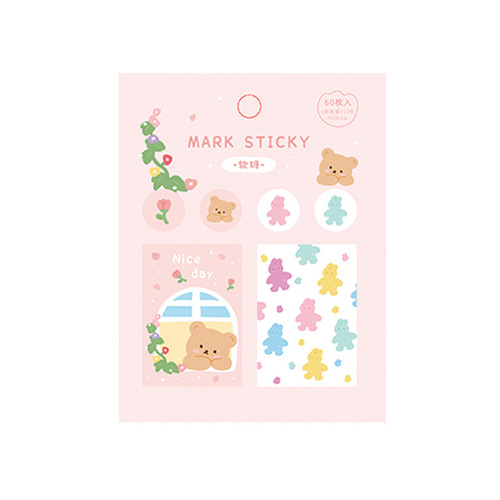 Index paper label stickers colorful cartoon classification post-it notes cute instructions stickers small strip mark bookmarks