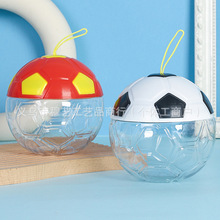 足球造型塑料瓶透明瓶子食品级收纳瓶儿童玩具皮筋坚果零食收纳罐