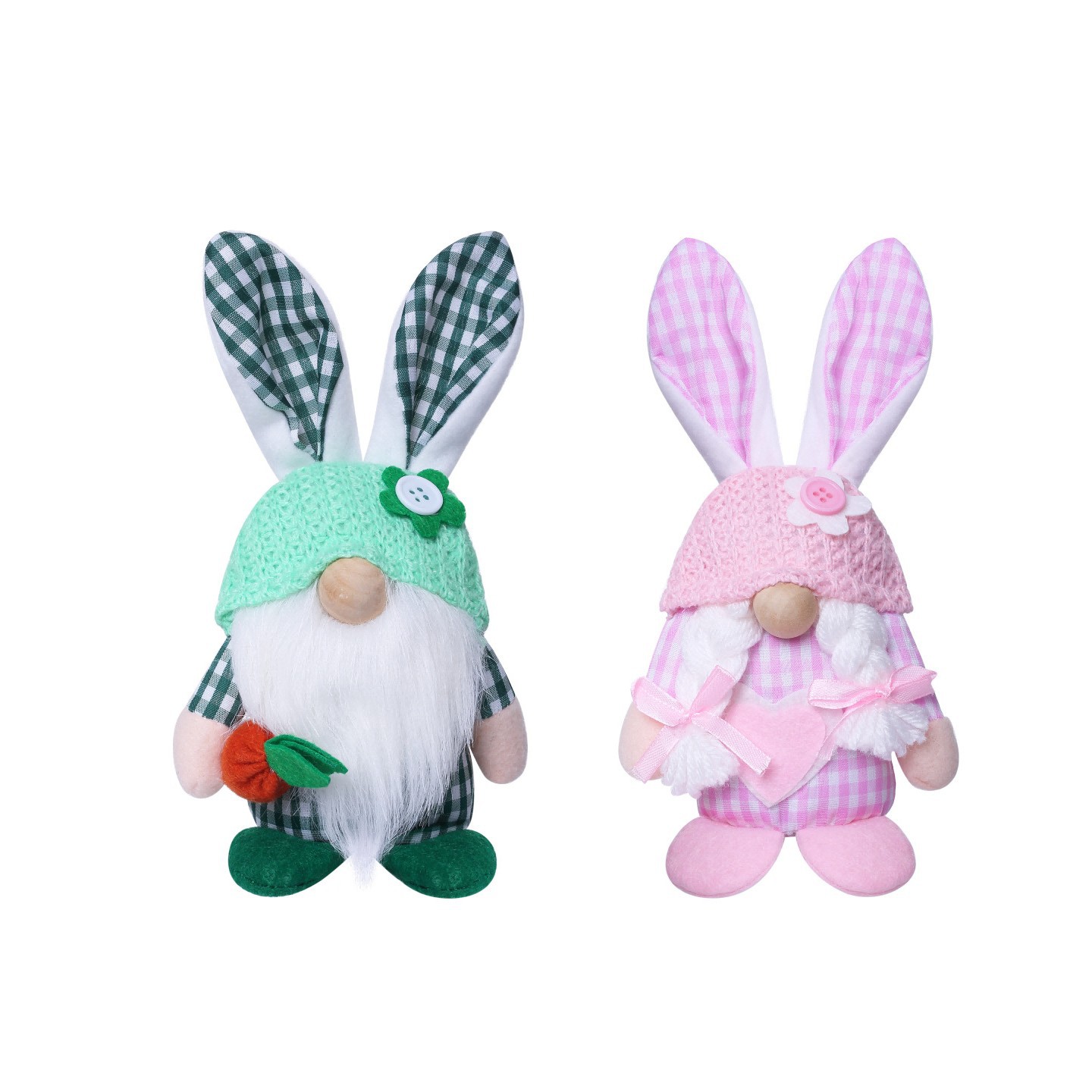 Transfronterizos nuevos artículos de decoración de Pascua primavera muñeca de conejo de Pascua muñeca sin cara enano de pie muñeca