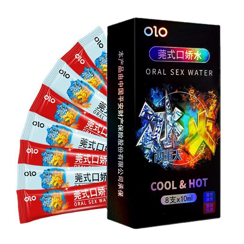 OLO Guan mouth jiaohui hielo y fuego doble set de enjuague bucal de sabor de fruta para adultos artículos sexuales al por mayor