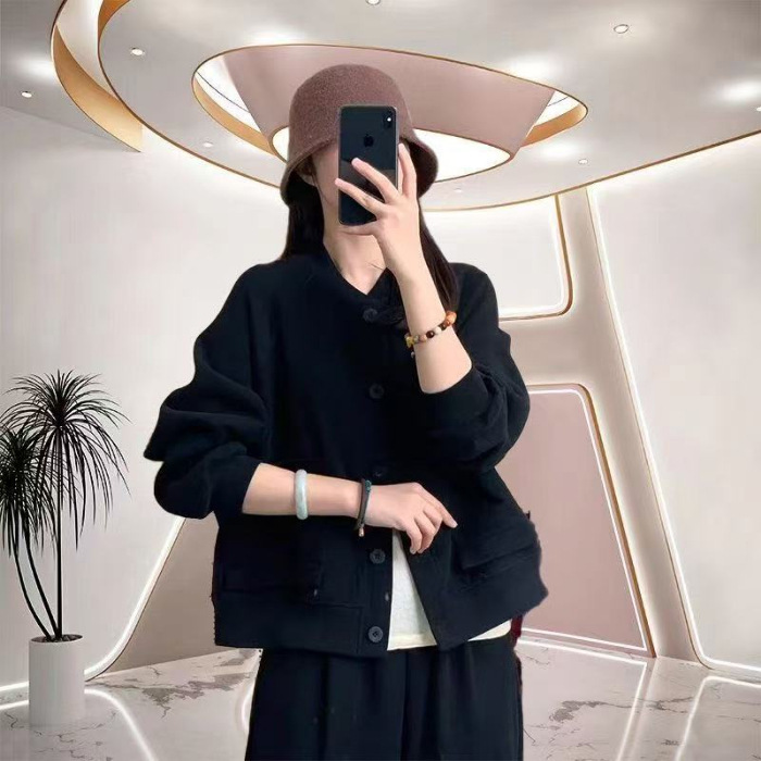 2025春秋季新款女士短外套开衫卫衣棒球服洋气新款夹克上衣女装潮|undefined