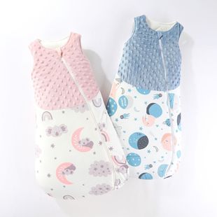 Baby's Leg Bag Sleeping Bag Cotton Thickened Autumn and Winter Cotton Children's Kick-proof Quilt Newborn Baby's Vest Pajamas