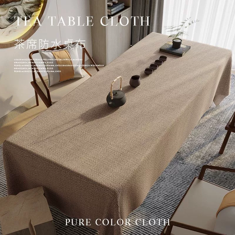 Сплошная цветная скатерть, хлопковая стильная чайная скатерть, китайская классическая цветная скатерть, прямоугольная скатерть в стиле дзен, скатерть для журнального столика, скатерть, фабрика