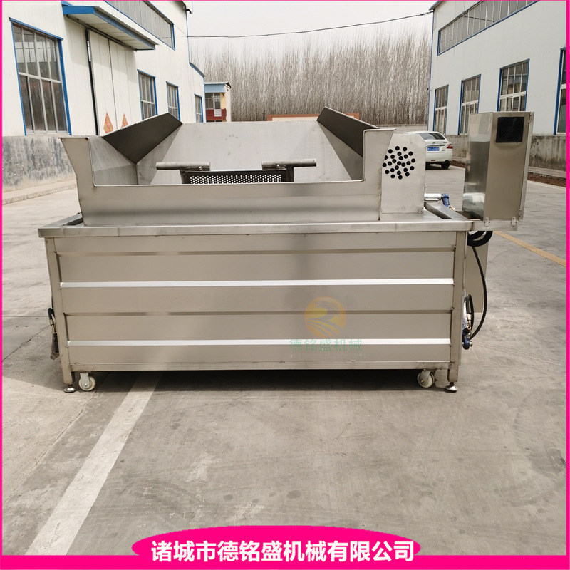 黑椒鸡肉块油炸锅 燃气肉脂渣油炸机 自动入料鸡腿油炸机