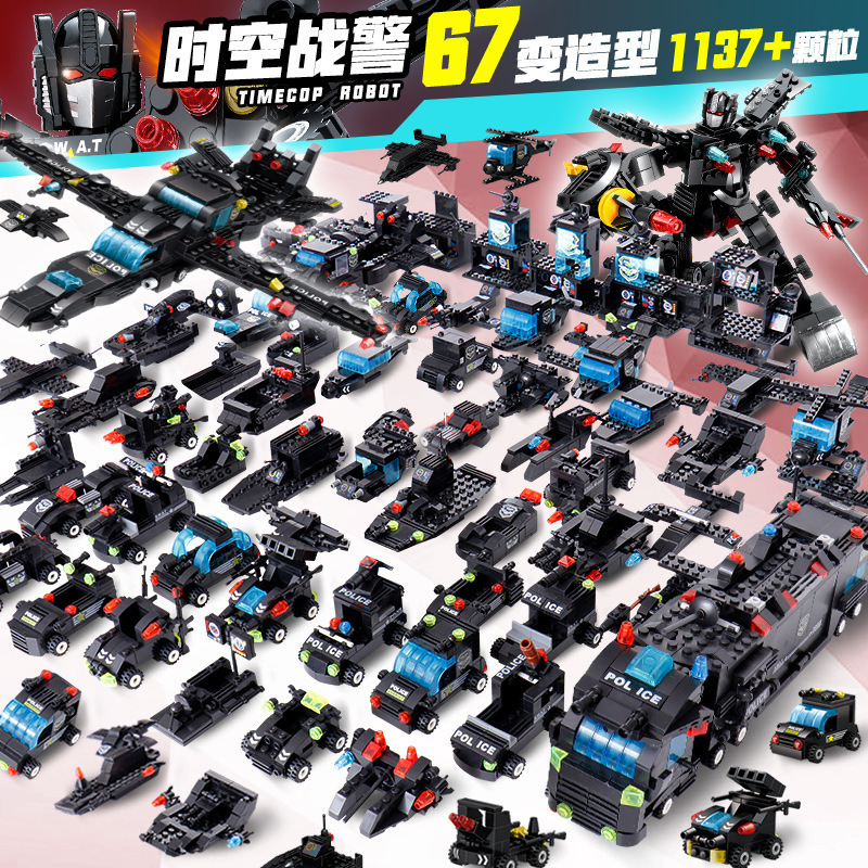 Compatible with Lego Jikile 41020 Military Series Special Police Car Carrier Model 800 Piece Assembled Building Blocks Toy Compatible with Lego Jikile 41020 Military Series Special Police Car Carrier Model 800 Piece Assembled Building Blocks Toy