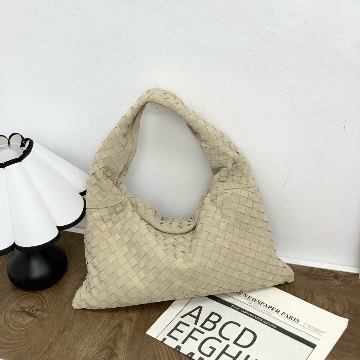2024 Autumn/Winter New Genuine Leather Suede Women's Bag Large Capacity Hobo Shoulder Handbag