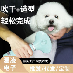 ペット用ブロワーコーム一体型、猫犬用毛吹き出し乾燥機、小型犬猫専用ブラッシングコーム