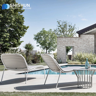 Scandinavian Outdoor Sofa Pool Beach Chair Net Red Single Sunbathing Chair Casual Outdoor Balcony Chaise Lounges Furniture