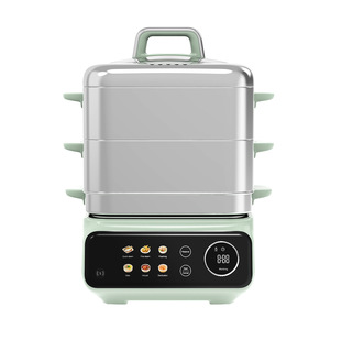 Stewing and Steaming All-In-One Electric Cooking Pot Household Multifunctional Steaming and Stewing Pot Large Capacity Inner Pot Removable and Washable Electric Heating Pot with Stew Pot