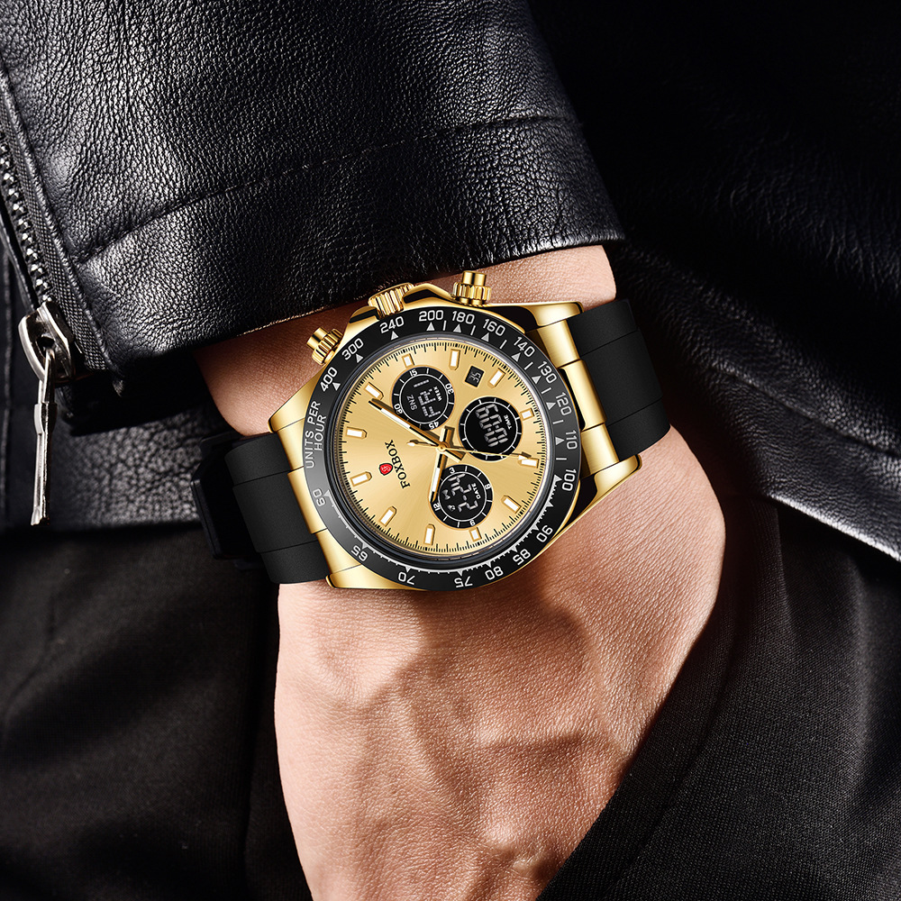 FOXBOX Nuovo Orologio Elettronico Multifunzionale Doppio Display Luminoso Sportivo Moda Orologio Cronografo Digitale 0055_voghion.com