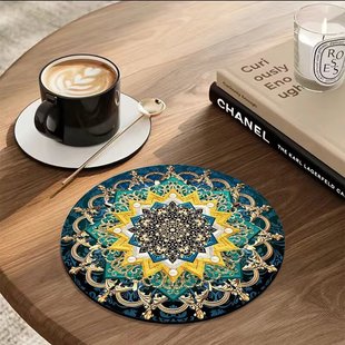 Vintage Art Tea Cup Mat Drying Mat Anti-scalding Heat Insulation Mat Household Restaurant Kitchen Table Mat Dirt-resistant Non-slip Absorbent Mat