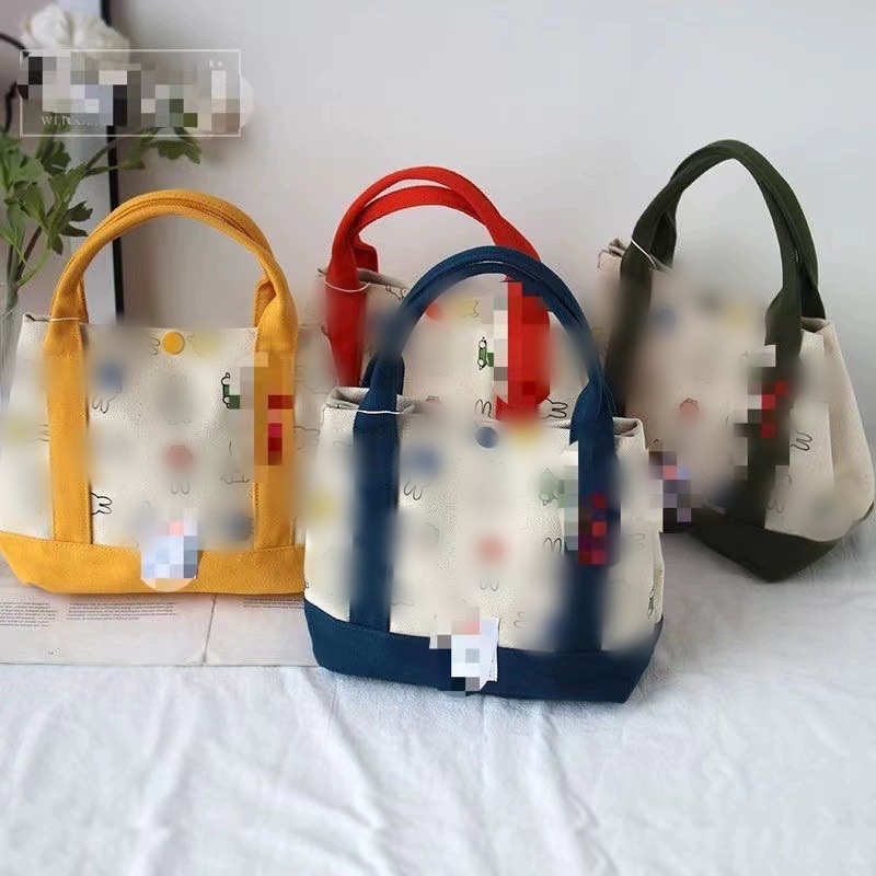 外出手拎包便当包上班族手提包女兔年兔子卡通日系可爱帆布包批发