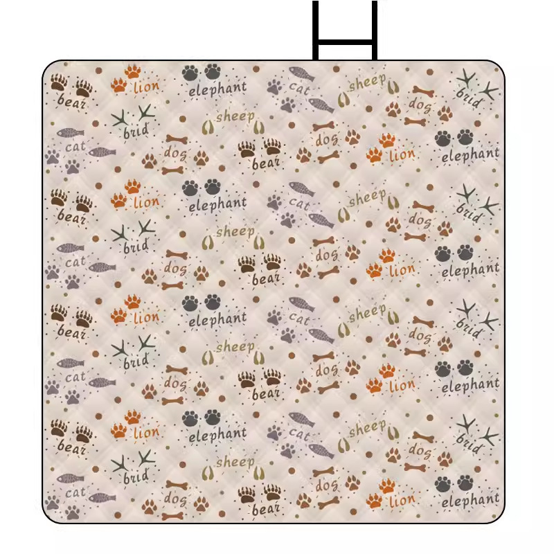 동물 발자국---1.5X 2m 명주 + 160g 접착제가 없는 면 + 210D 옥스포드 천
