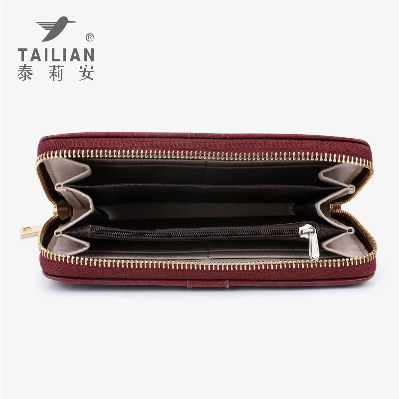 Telian cocodrilo patrón de cremallera embrague transfronterizo al por mayor ciudad de la moda de las mujeres billetera larga