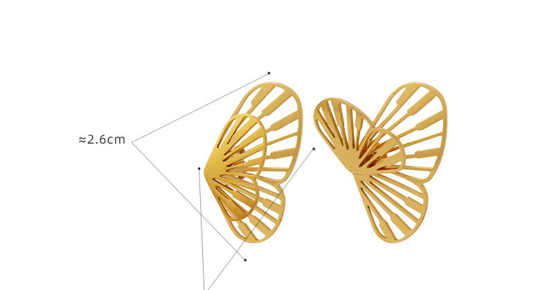 Fashion Butterfly Titanium Steel Ear Studs Stainless Steel Earrings