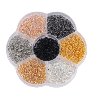 5*4mm Oval Egg-Shaped Open Ring Closed Ring 7-Compartment Box Set Electroplated DIY Jewelry Accessories