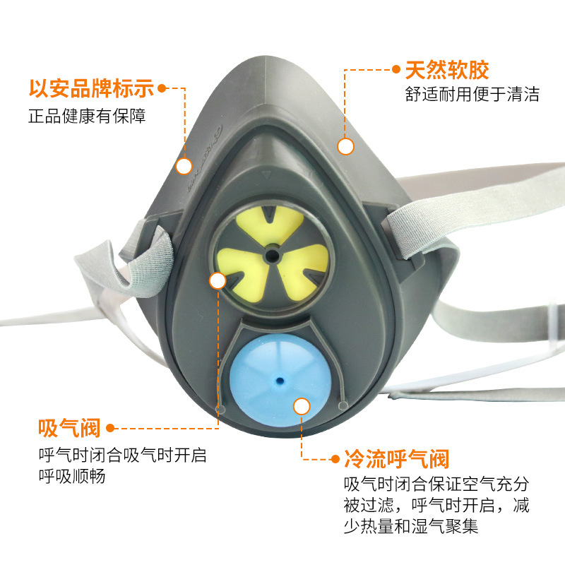 Máscara de gas máscara de polvo especial para la pintura protección de gases químicos partículas de carbono activado formaldehído máscara de pintura