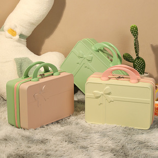 New Satchel Cosmetic Case 14inch Suitcase Candy Color Souvenir Small Lightweight Mini Storage Box Suitcase