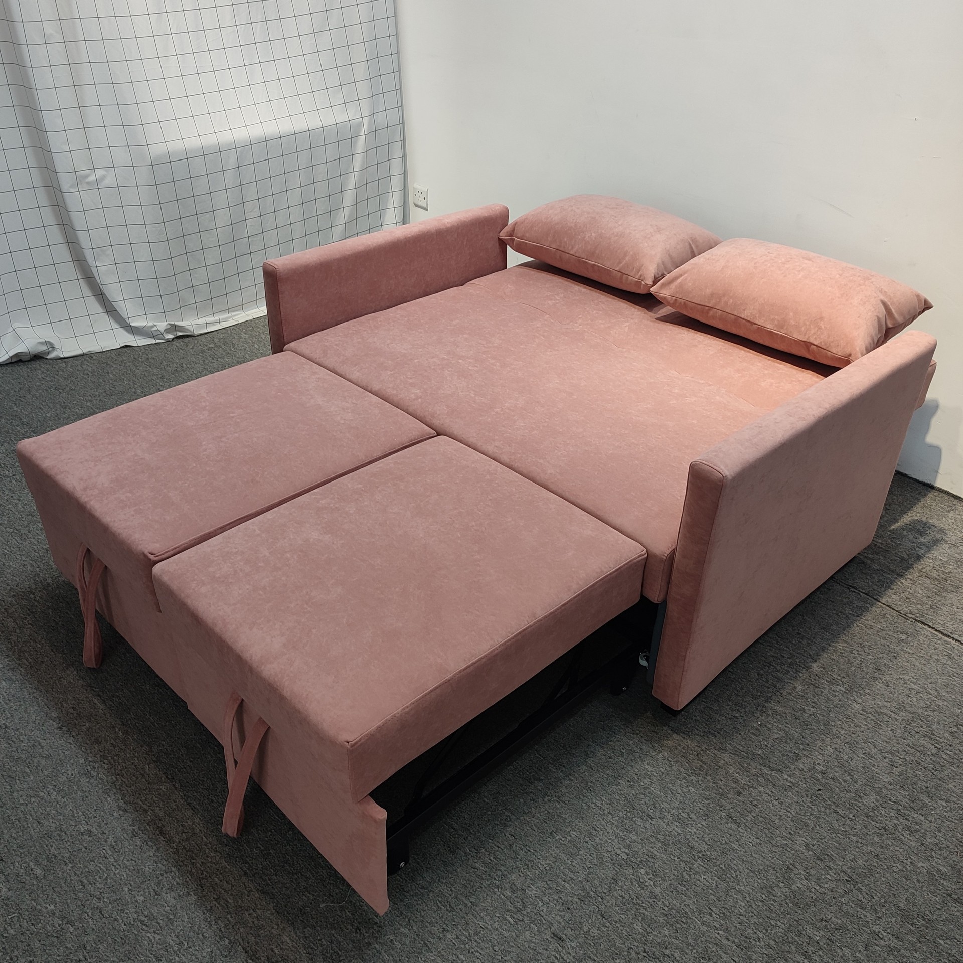 Sofá cama de seda multifuncional de tecnología de casa pequeña anti-gato agarración apartamento de sala de estar plegable peinado