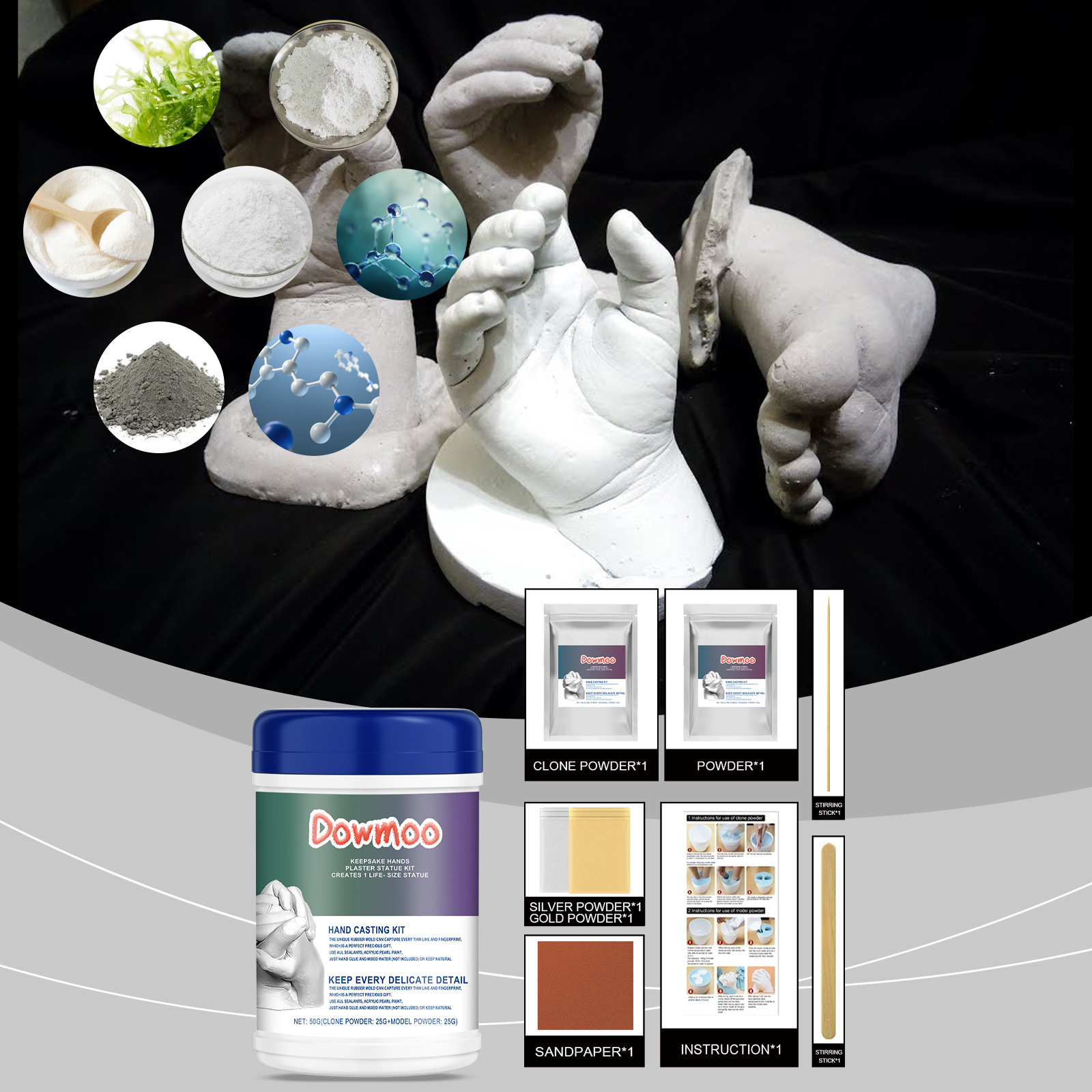 Hands Plaster Statue Kit