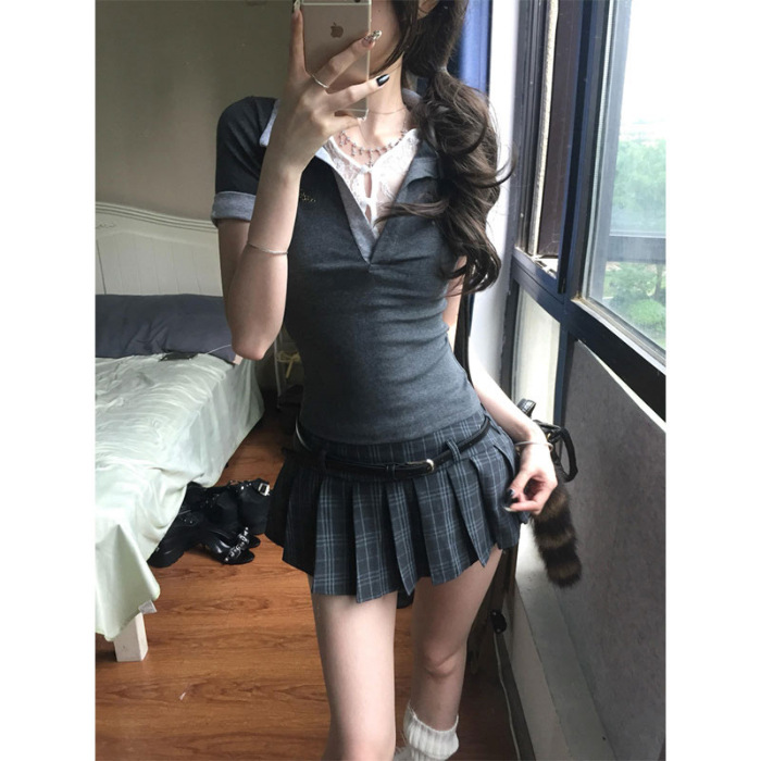 회색 상단