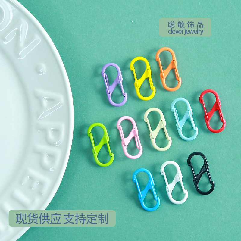 Colorful Double-opening S-shaped Door Buckle Spring Buckle Zinc Alloy...