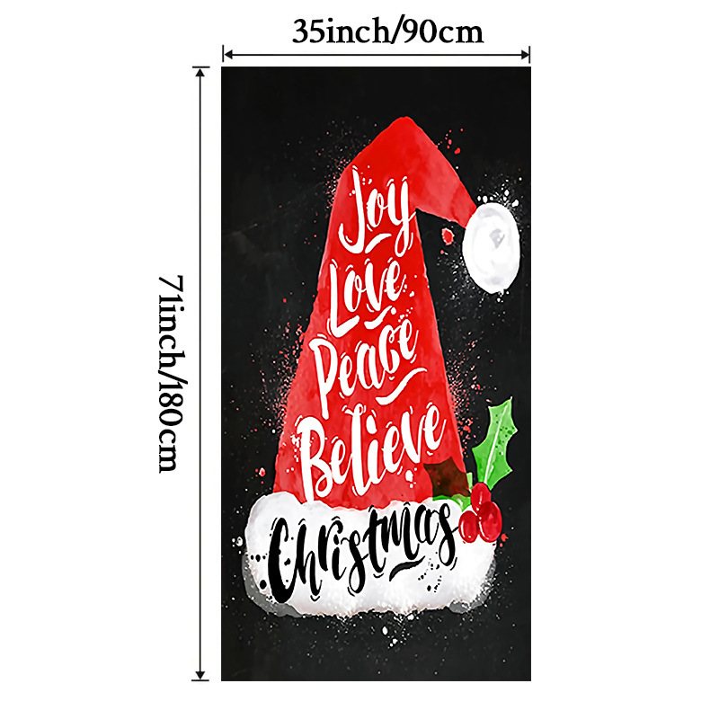 Lámparas de color de Navidad cubierta de tela decoración puerta de poliéster de alta densidad tela de fondo de Año Nuevo fiesta de puerta de entrada amueblado tapices