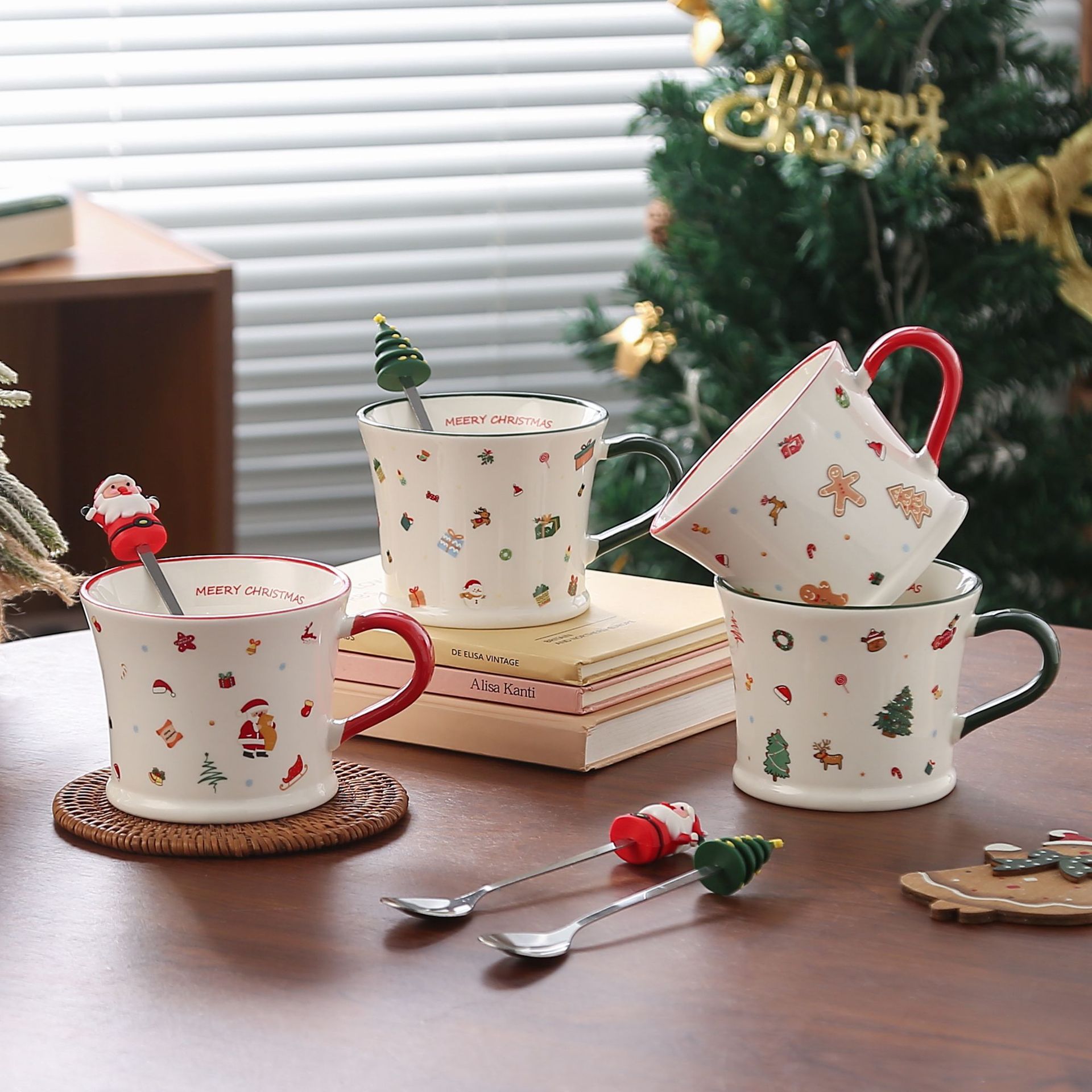 Christmas coffee ceramic tea cup for home use