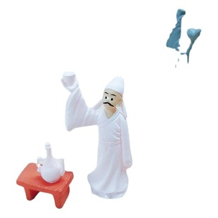 Simulation PVC figure doll car ornaments DIY fleshy micro landscape ornaments cake decoration drinking Li Bai