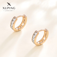 旭平俄罗斯款几何方形锆石耳圈耳扣欧美时尚耳环高级感轻奢耳饰女