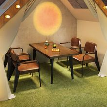 复古工业风小酒馆咖啡西餐厅烧烤店餐吧奶茶清吧餐桌商用餐椅组合