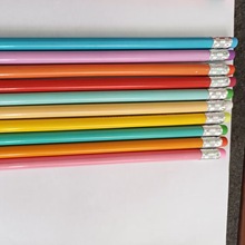 龍年新年喬遷工廠馬卡龍色色系小學生鉛筆寫字精美木制鉛筆禮品刻