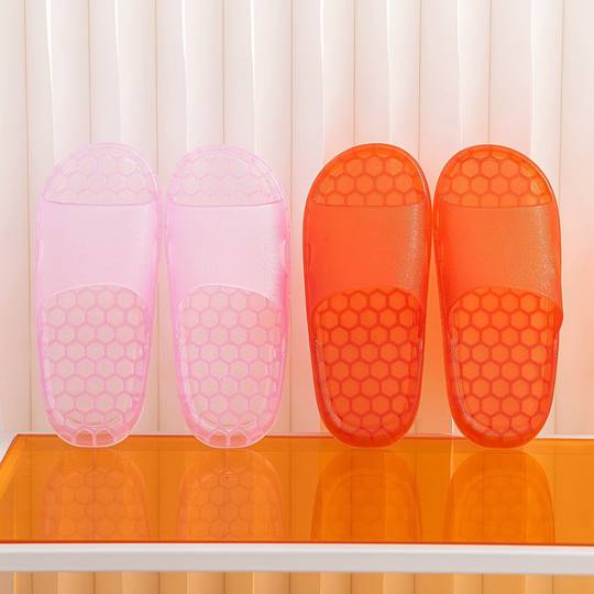 Parent-kids Women's Crystal Slippers Summer Kidsren's Home Bathing Bathroom Non-slip Plastic Jelly Medium and Large Kidsren's Slippers for Men