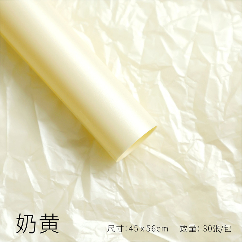Papel de pera perla impermeable base de ramo de papel de forro papel de embalaje de flores al por mayor para hornear papel de embalaje floral