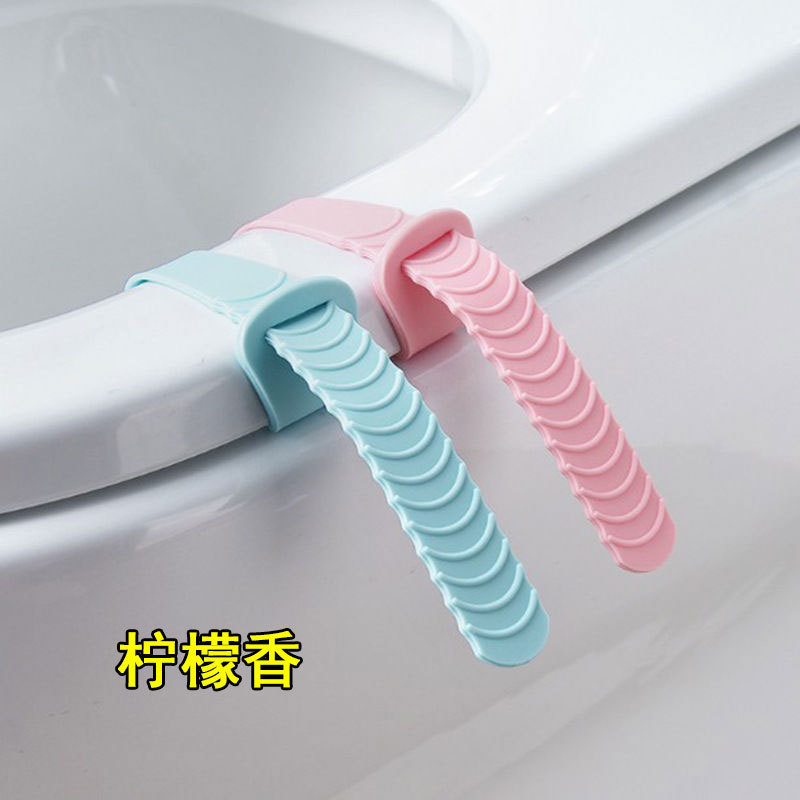 Tapón de inodoro de silicona, destapador antisucio, accesorios para tapa de inodoro, asa sanitaria, manija abatible