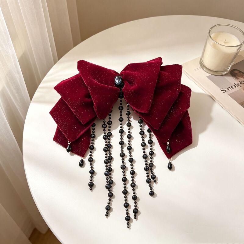 [Cloud Crystal Curtain] Autumn and Winter New Cloud Spring Clip Light Luxury Fashion Hairpin Elegant All-match Elegant Hairpin