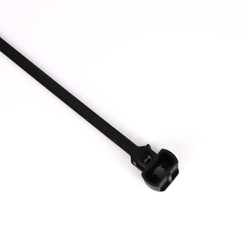 螺丝孔固定头扎带汽车线束扎带尼龙螺栓扎带适用M5-6螺丝防退孔