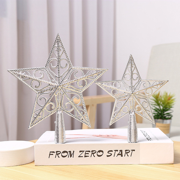 Cross-border Christmas decoration wrought iron hollow five-pointed…